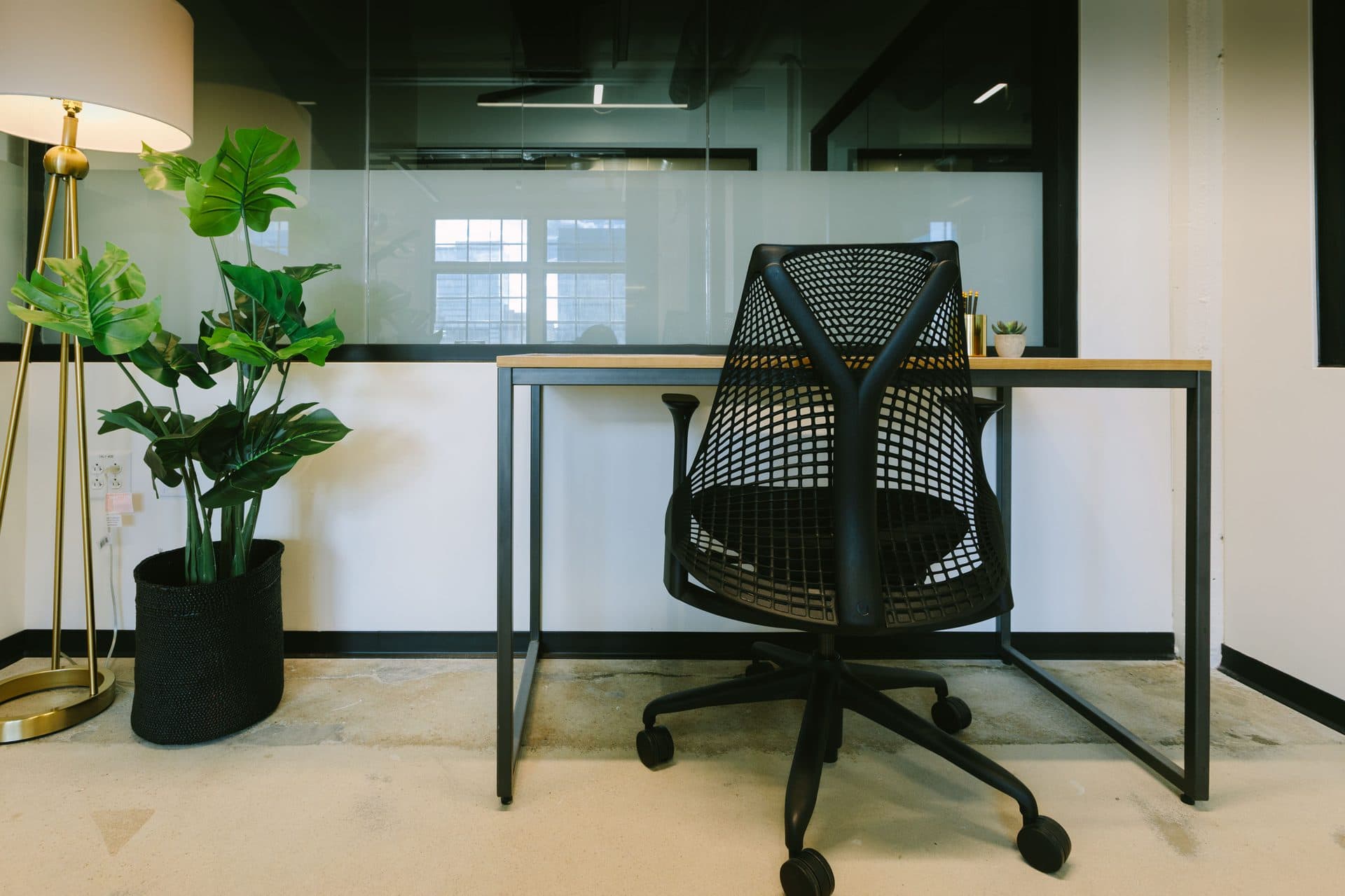 Private day office with glass walls at 560 Flex, Nashville
