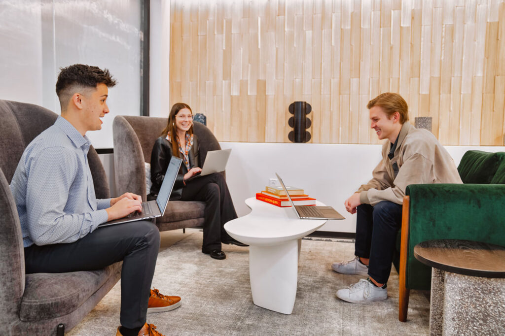 Bright modern coworking interior at 560Flex